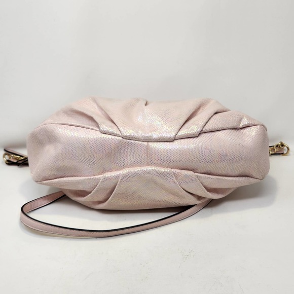 Juicy Couture Pink Sparkle Snake Print Crossbody Purse Bag Long Strap Pockets - Picture 4 of 9